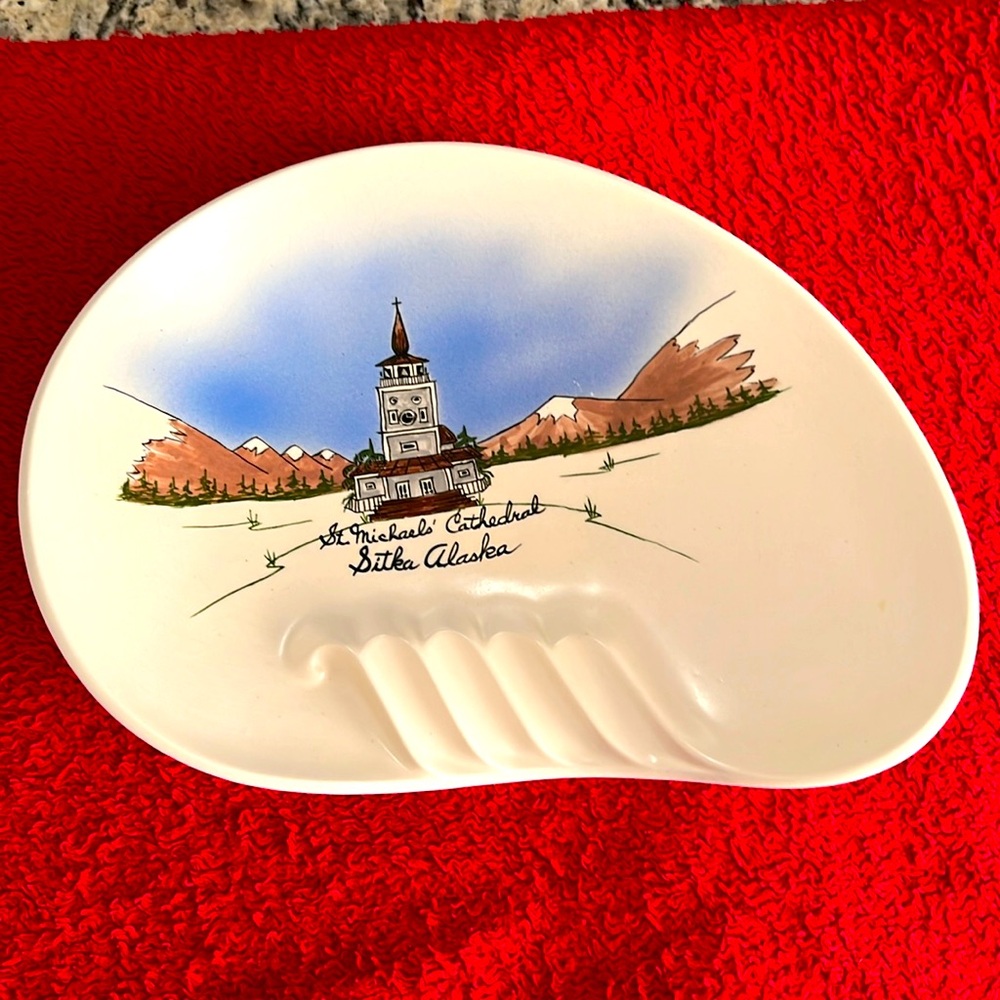 St. Michael’s Cathedral Church Sitka Alaska Vintage Handmade Ashtray
